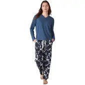 J&j Brothers JJBFP1101 Dampyjamas med lång ärm