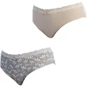 Janira Pack-2 Brislip Coquettes bomullstrosor 1032252 för kvinnor