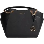 Michael Kors MK Jet Set Travel Kedja Logotyp Mångsidig Stor Kapacitet Toteväska Dam toteväskor Svart 35T5GTVT3L-BLACK Basic Set (Bag+Dust Bag)