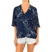 Superdry Kortärmad blus för kvinnor med kavajkrage W4010021A