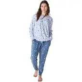 J&j Brothers JJB4 Dampyjamas i sammet med lång ärm