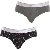 Kisses&love Pack-2 Basic Briefs andningsbart tyg KL2014 man