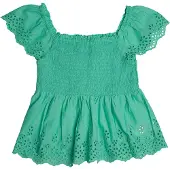 Gap Kort blus med broderade öljetter 557992 för flickor
