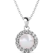 MYC Paris Circlet Pearl Hängen - Silver och Crystal