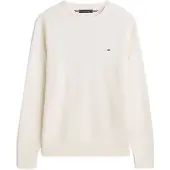 Tommy Hilfiger Textured Knit Crew Neck Jumper
