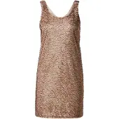 Armani Exchange för kvinnor. XW001832AF18870M4071 Metbloom beige klänning (XS), Casual, Polyester, Ärmlös / Hängselbyxor