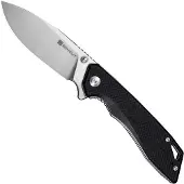 SENCUT Stratex S25055-1 Satin 9Cr18MoV, Black G10, pocket knife