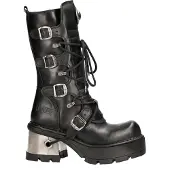 New rock läderstövlar för kvinnor - Gothic Mid-Calf Boots-373-S33