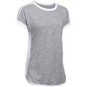 Under Armour Fashlete Mesh T-Shirt Piping Top Grå - Dam