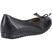 Hush puppies Lucille Läder Svarta Ballerinaskor för Kvinnor