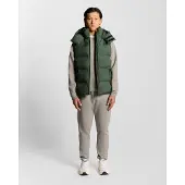 Lyle & Scott Heavyweight Hooded Puffer Gilet - Grön