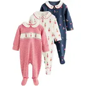 Next Pyjamas gentiana / röd / ullvit