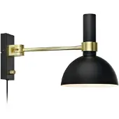 Markslöjd Larry Vägglampa Svart/Mässing