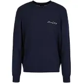 Armani Exchange för män. 8NZM5AZM1YZ1510 Marinblå enfärgad tröja (XXL), Casual, Akryl, Marino