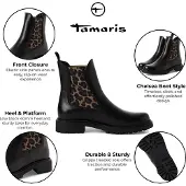 Tamaris Chelsea boots karamell / svart