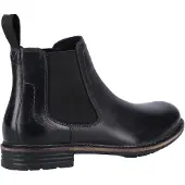 Hush puppies Justin Chelsea läder herrkängor svarta