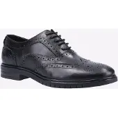 Hush puppies Santiago Svarta Lädersnörskor För Män