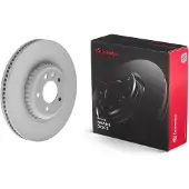 Brembo Bromsskiva 09D55023 fram, ventilerad, höggradigt förkolnad, 1 Stycke