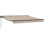 vidaXL Markisram Beige 300 x 250 cm Polyester med PU-beläggning