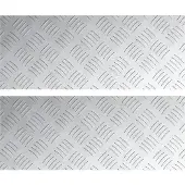 vidaXL Trappsteg Rektangulär 2 pcs Silver 50 x 20 cm Aluminium