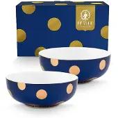 Pip studio Set/2 Bowls Dot Navy 20cm