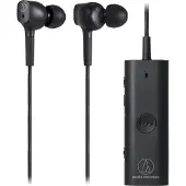 Audio-Technica QuietPoint ATH-ANC100BT - Hörlurar med mikrofon - inuti örat - Bluetooth - trådlös - aktiv brusradering - 3,5 mm kontakt - svart