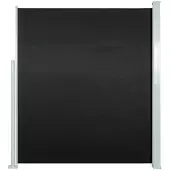 vidaXL Infällbar sidomarkis 100x500 cm svart