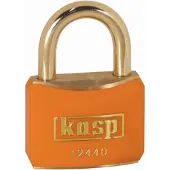 Kasp K12440ORAD Hänglås 40 mm Ny låsning Guldgul Nyckel