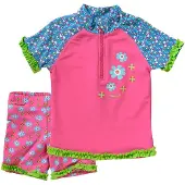 Playshoes UV-skyddande badset blommorosa