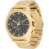 Tommy Hilfiger Analog klocka 'Jax' guld / svart
