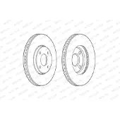 FERODO Bromsskivor DDF2478C fram, ventilerad, 2 Stycke
