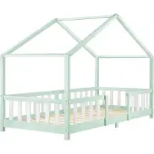 En.casa Hussäng Treviolo med sängskydd 200x90cm furu mintfärg []