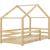 En.casa [] Barn sängstomme Astrid i "Hus" utförande inkl. ribbotten-205x97x136cm-furu-bäddmått:200x90cm