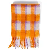 ONLY Vävd Sjal Gingham Rut Orange