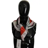 Costume National Sidenhalsduk med geometriskt mönster