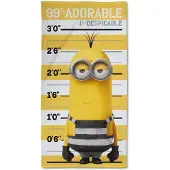 Licens Minions handduk - 70x140 cm - 100% bomull - Mjuk badhandduk med Minions - Mug shot