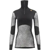 Aclima WoolNet Polo With Zip Woman Jet Black