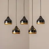 Opviq Hänglampa Yildo , dimbar, Svart, Vardagsrum / matsal, Metall, Modern, Pendellampa