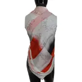 Costume National Sidenhalsduk Geometriskt Mönster