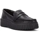 Clarks Torhill Penny Läder Dam Svarta Komfortskor