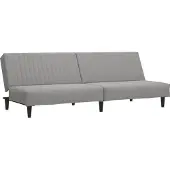 vidaXL 2-sits bäddsoffa ljusgrå sammet 375926