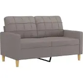 vidaXL Soffgrupp med dynor 3 delar Taupe tyg