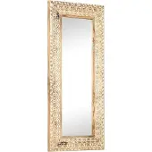vidaXL Handsnidad spegel 110x50x2,6 cm massivt mangoträ