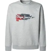 Pepe Jeans för män. PM5800026 Sweatshirt Trey grå (M), Casual, Bomull