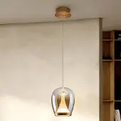 Schuller Valencia Glas pendellampa Suspiro, Creme / bärnsten, Vardagsrum / matsal, Glas, Pendellampa