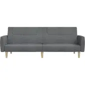 vidaXL 2-sits bäddsoffa ljusgrå tyg 375784
