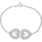 Lempikoru Pitsisydän silverarmband 35 312 00 190