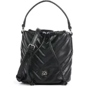 HUGO Quilted faux-leather bucket bag with stacked logo