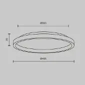 Maytoni LED taklampa Orign, Svart, Vardagsrum / matsal, Metall, Modern, LED-taklampa