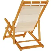 vidaXL Strandstol med kudde 2 pcs Brun x Massivt akaciaträ